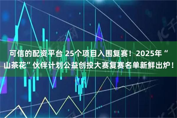 可信的配资平台 25个项目入围复赛！2025年“山茶花”伙伴计划公益创投大赛复赛名单新鲜出炉！